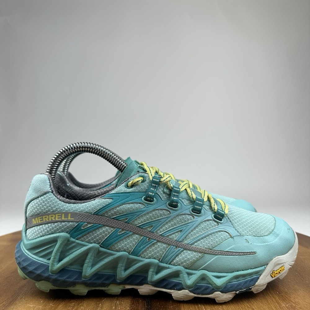 Womens Merrell All Out Peak Blue Athletic Trail Running Sneakers Shoes Size 6.5